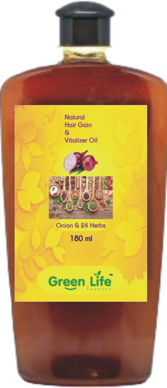 Green Life Products | Natural Onion & 24 Herbs Hair Oil | Green Life Forever