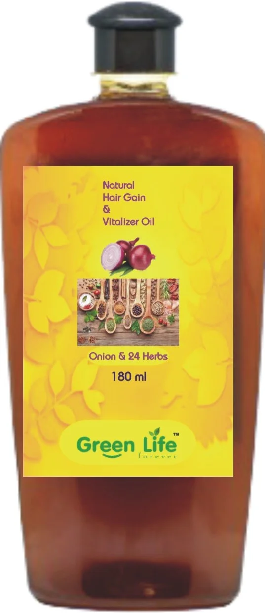 Green Life Products | Natural Onion & 24 Herbs Hair Oil | Green Life Forever